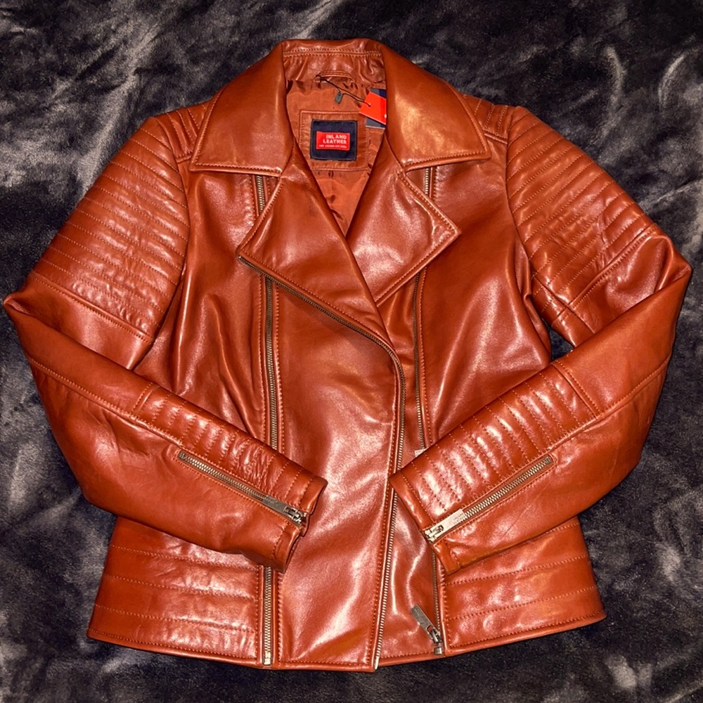 100% FINE LEATHER WOMEN’S MOTO JACKET